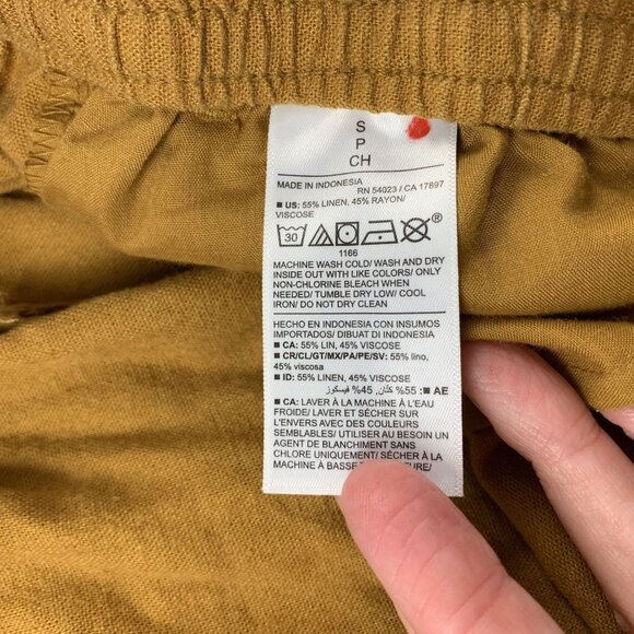 Old Navy Miners Gold Linen Blend Wide Leg Lounge Pant S - Picture 6 of 8